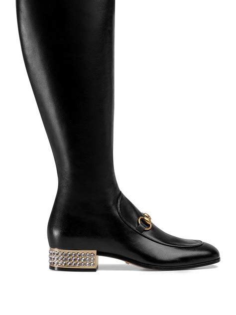 gucci leather horsebit knee boot|Gucci rain boots for women.